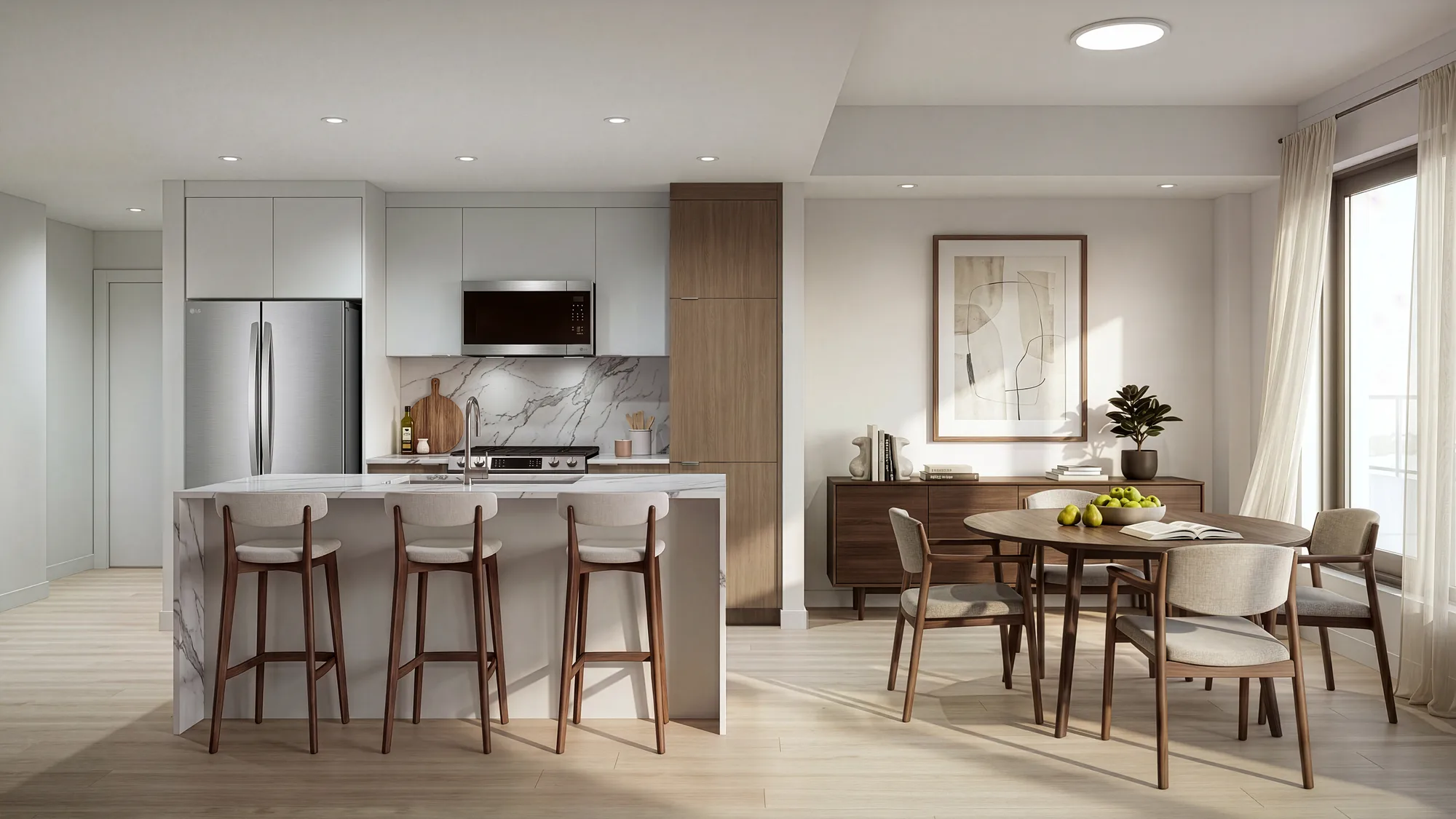 Cuisine d'une unité 3 chambres
